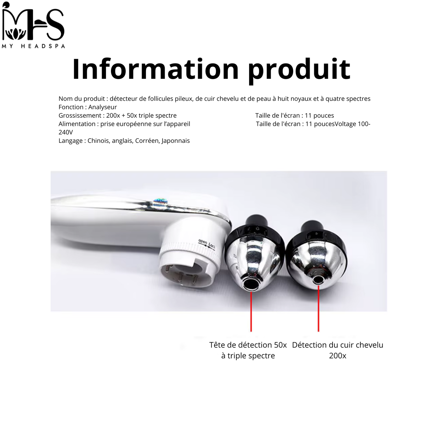 Professional Hair and Skin Analyzer - Headspa