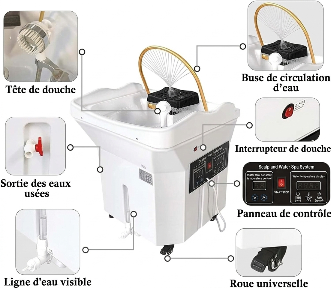 Bac Head spa Zenbac ( Sans raccordement )