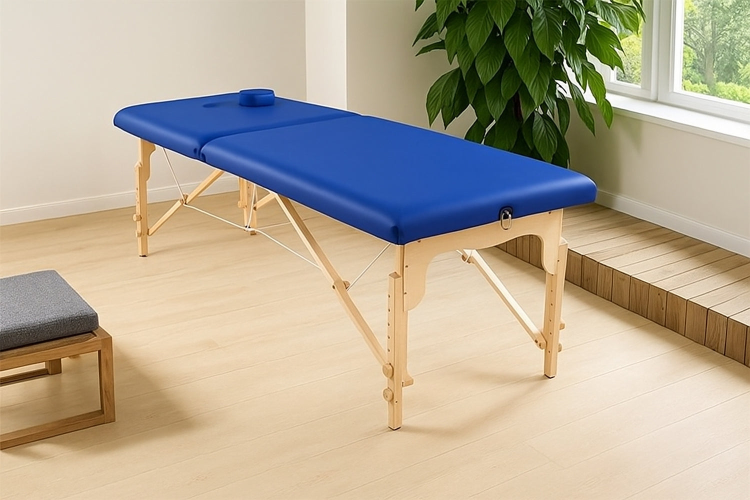 Table massage bleu 