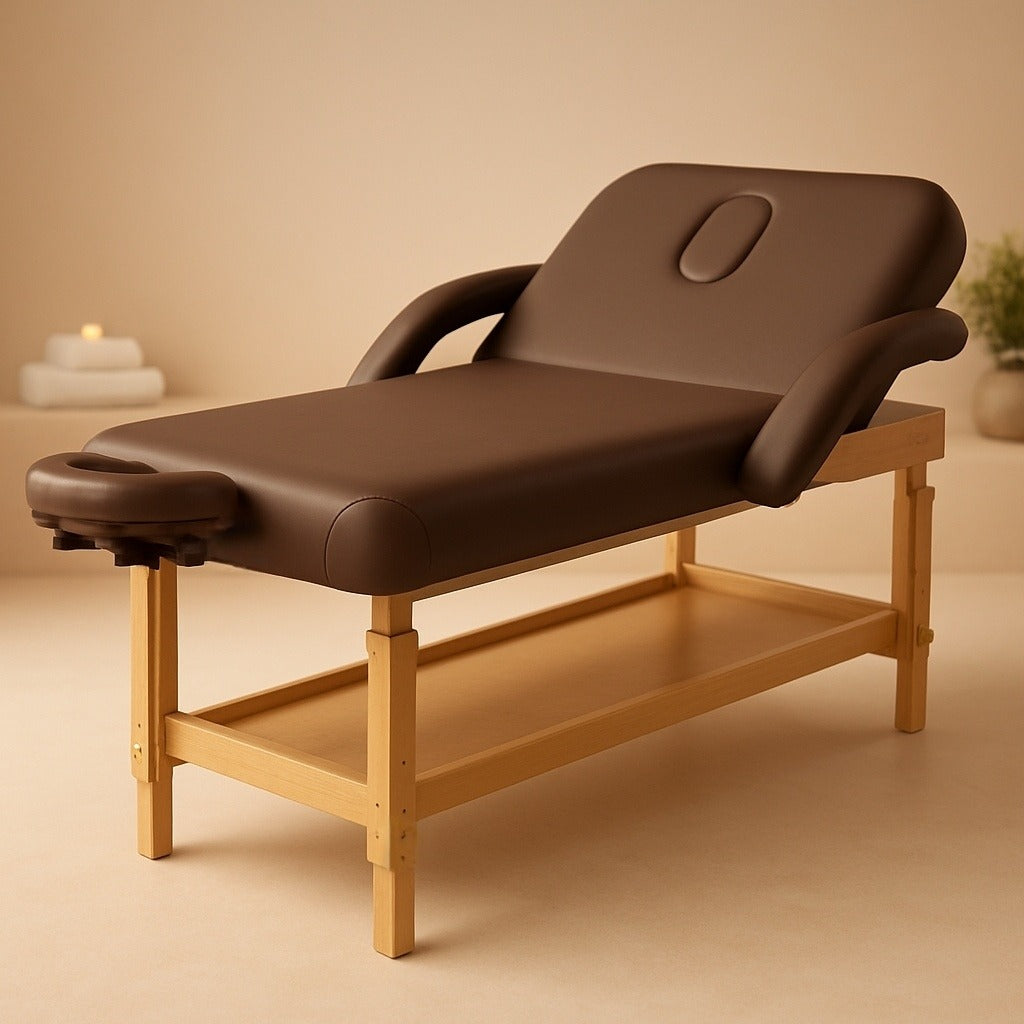 Table de Massage Headspa & Esthétique- Dossier réglable et accoudoirs